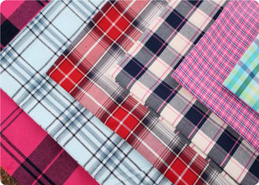 Пряжа ткани корд тканья шотландки домашняя покрасила хлопко-бумажная ткань 100-120gsm
