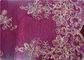 Пурпуровая домашняя ткань одеяния верхнего сегмента вышитых тканей тканья